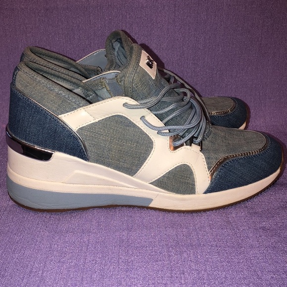 Used Women’s Michael Kors Denim Shoes Size 8 HJ18E - Picture 2 of 12